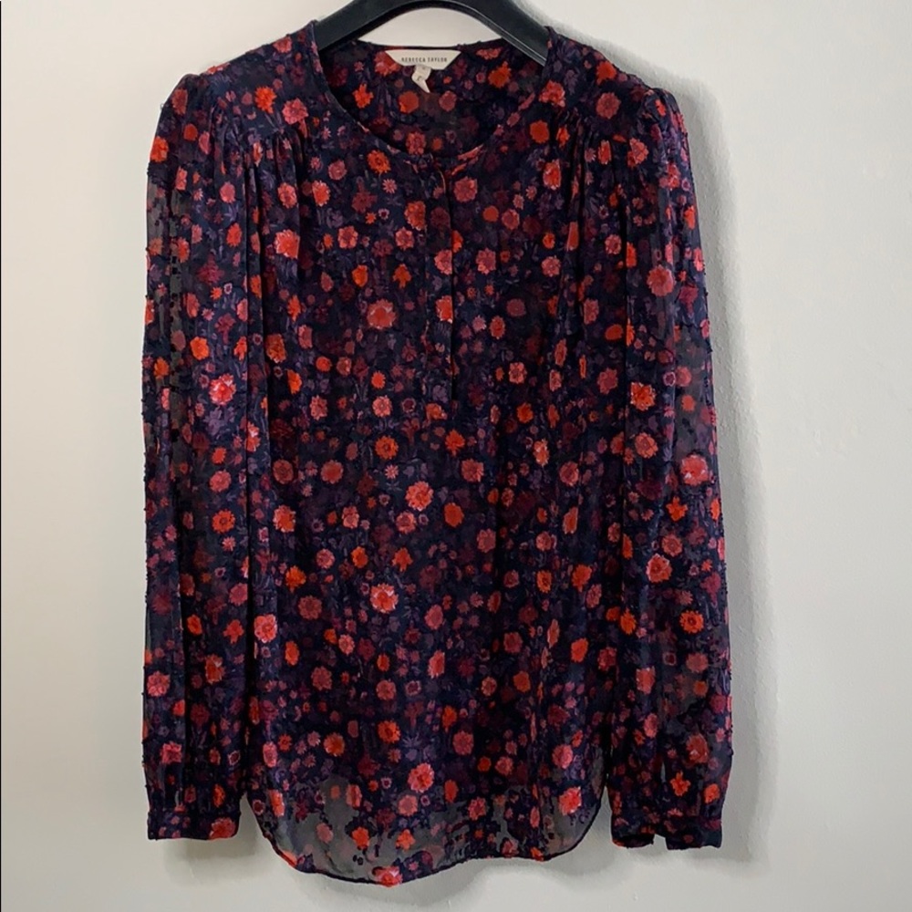 Rebecca Taylor flower print blouse